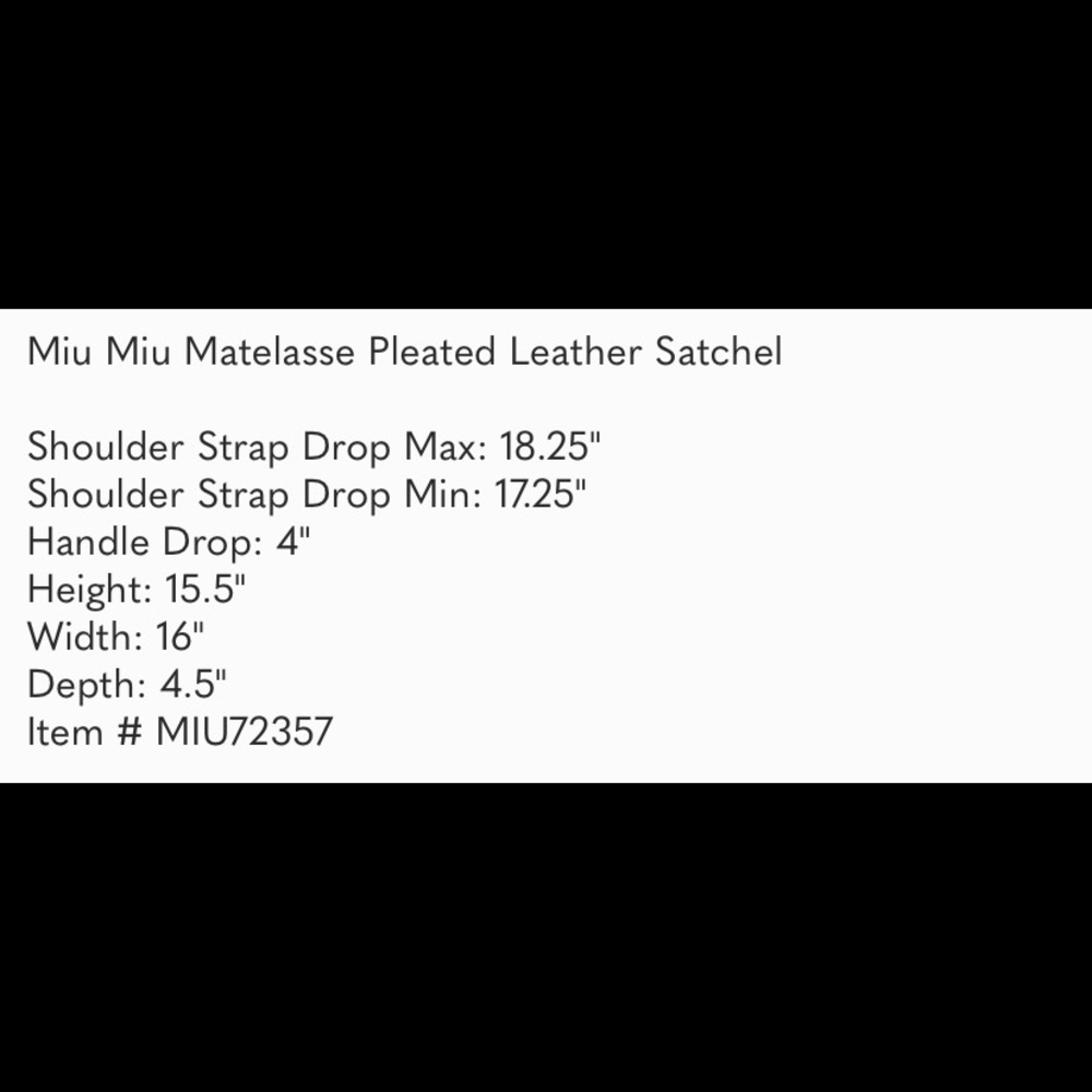 Miu Miu Beautiful Matelasse Large Black Bag - Picture 9 of 10
